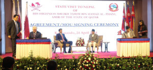 नेपाल र कतारबीच द्विपक्षीय समझदारी तथा सम्झौतामा हस्ताक्षर