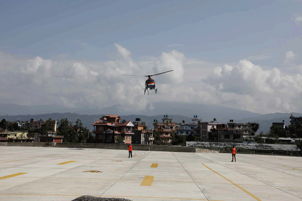 भक्तपुरको हेलिप्याड उद्घाटन