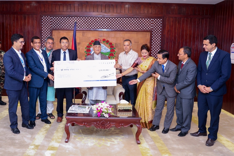 नेपाल बैंकद्वारा प्रधानमन्त्री उद्धार कोषमा दुई करोड सहयोग